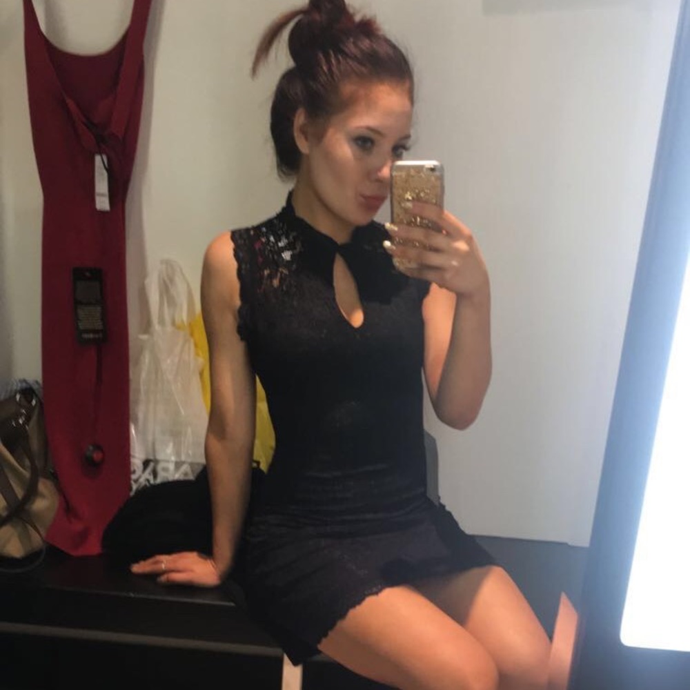 BEBE black lace dress